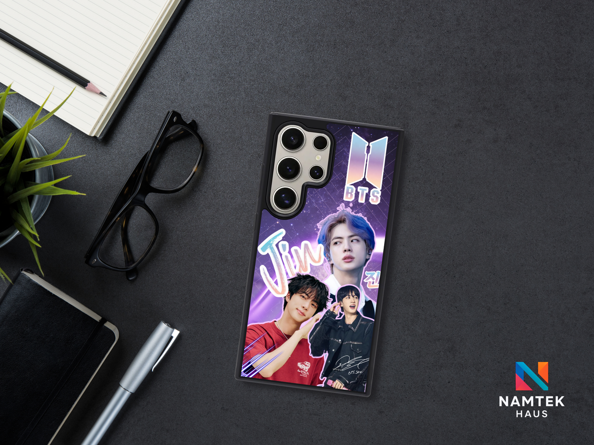 BTS Jin iPhone Case – Purple Galaxy K‑Pop Phone Cover for ARMY