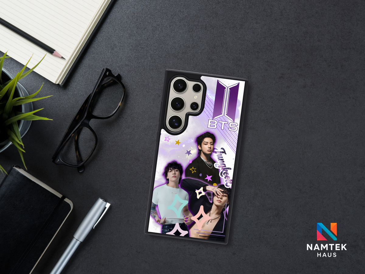 BTS Jungkook iPhone Case – Purple Galaxy K‑Pop Phone Cover for ARMY