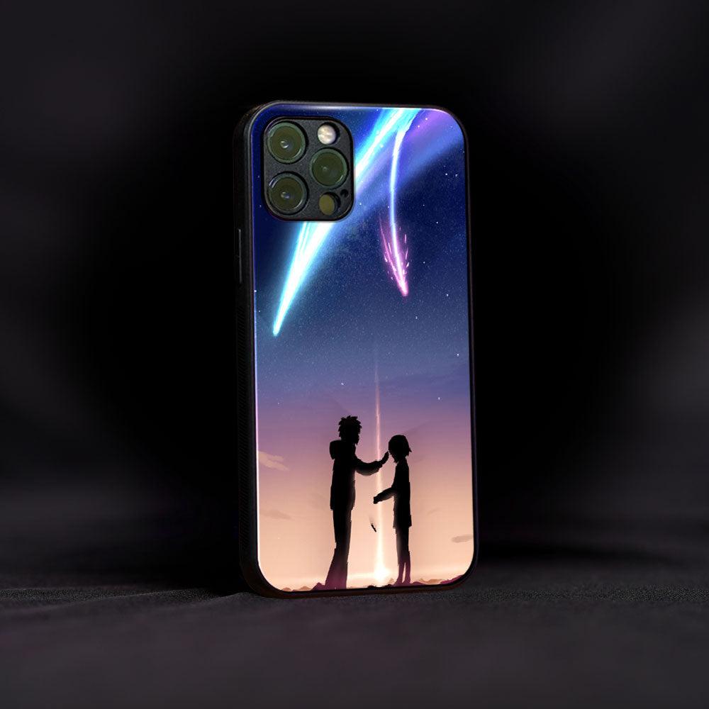 Aesthetic Couple Glass Case - Luckanime