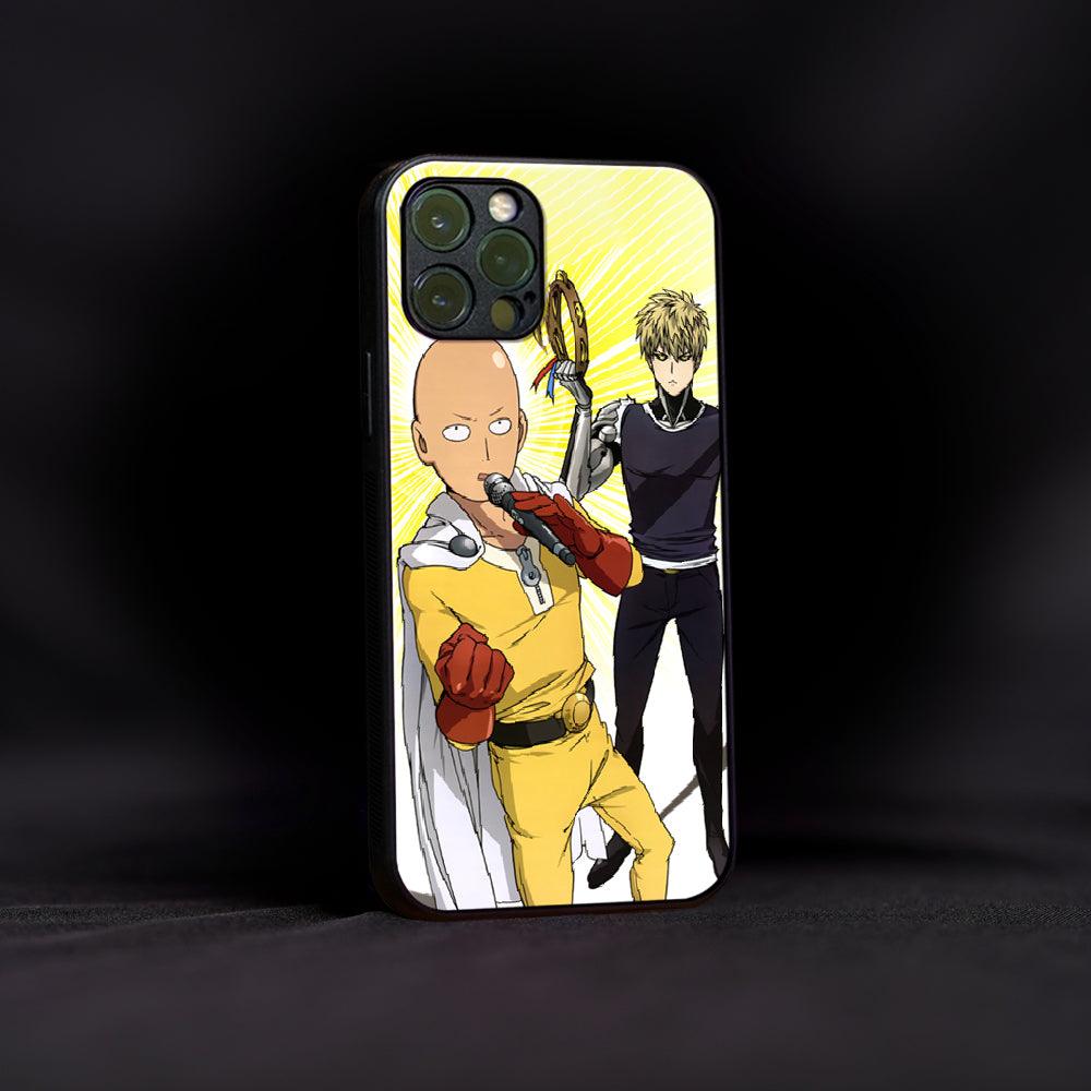 Cool Saitama X Genos Glass Case - Luckanime
