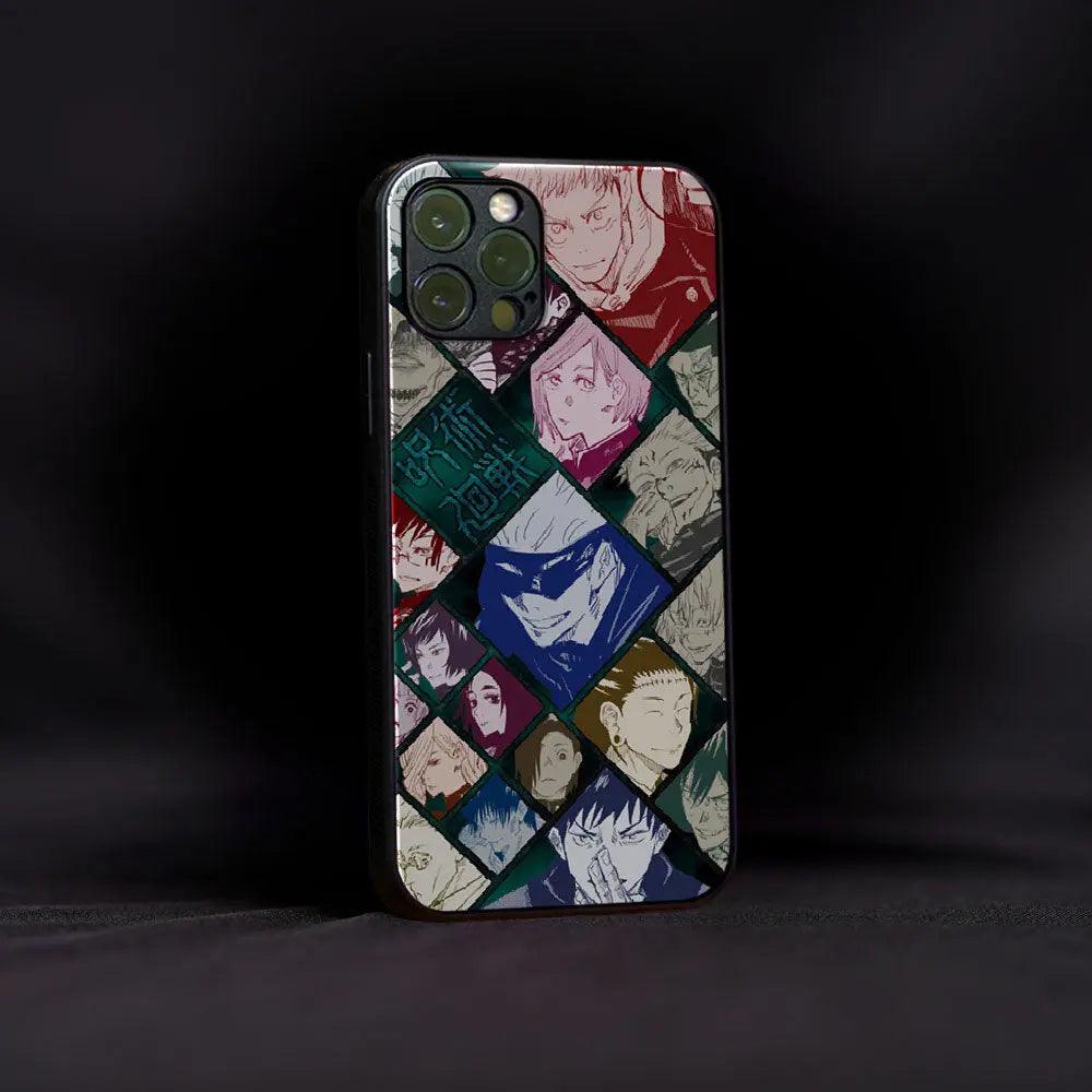 Aesthetic Color Collage Glass Case - Luckanime