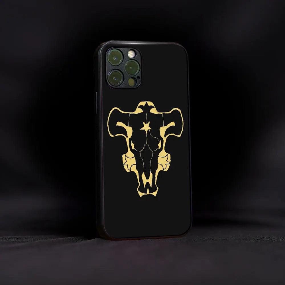 Black Bulls Logo Glass Case - Luckanime
