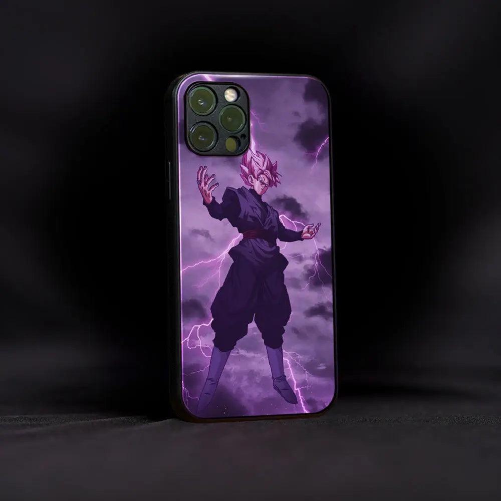 Black Goku Dragon Ball Art Glass Case - Luckanime