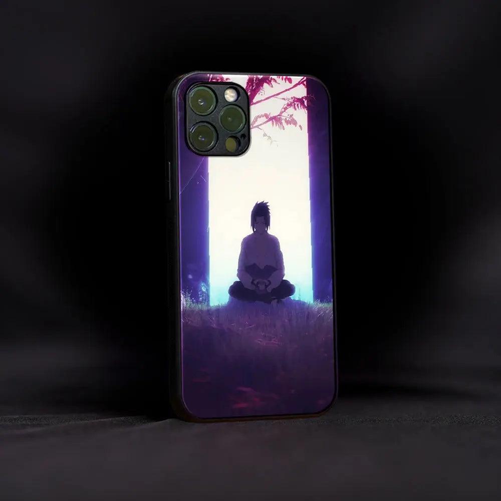 Calm Sasuke Uchiha Glass Case - Luckanime