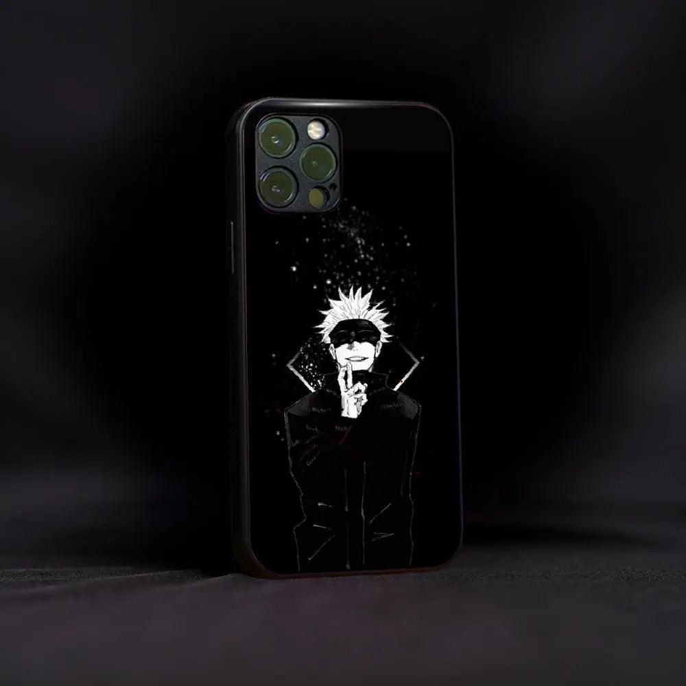 Cool Gojo Satoru Anime Glass Case - Luckanime