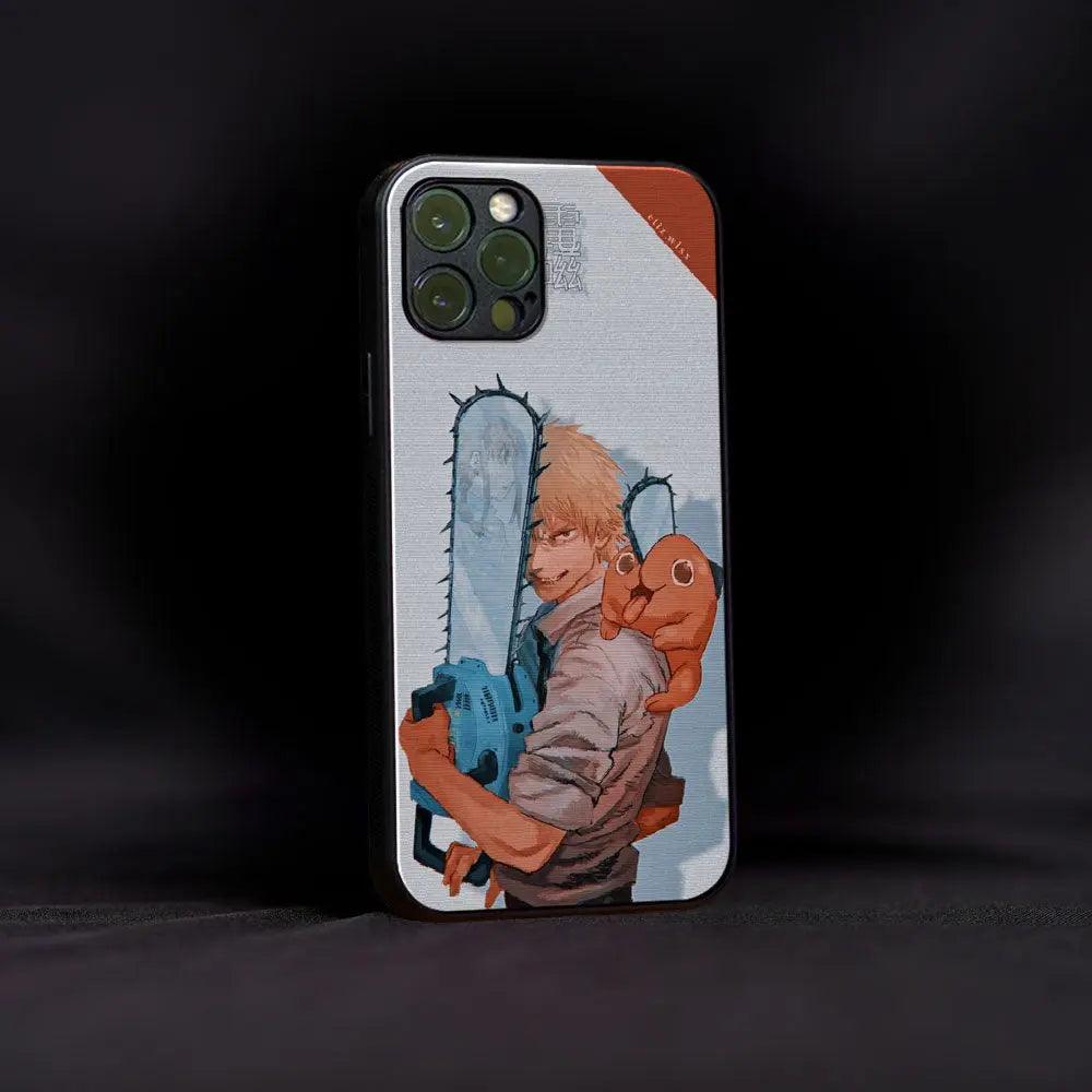 Denji and Pochita Glass Case - Luckanime