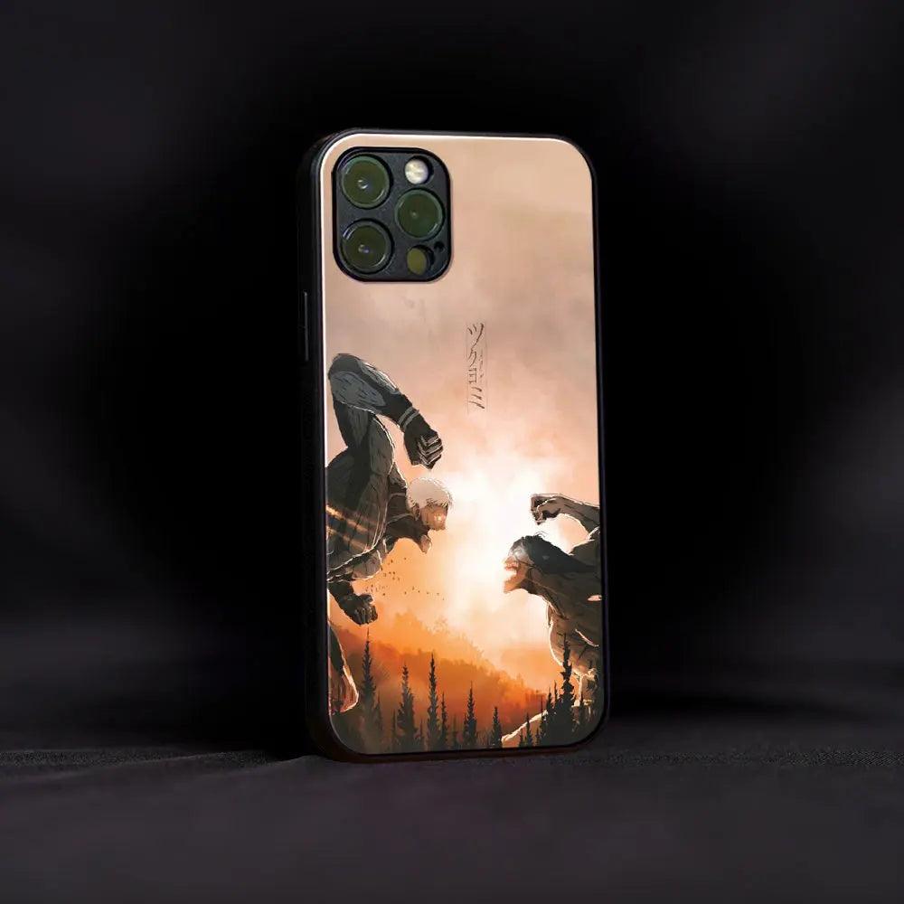 Eren Yeager and Reiner Glass Case - Luckanime