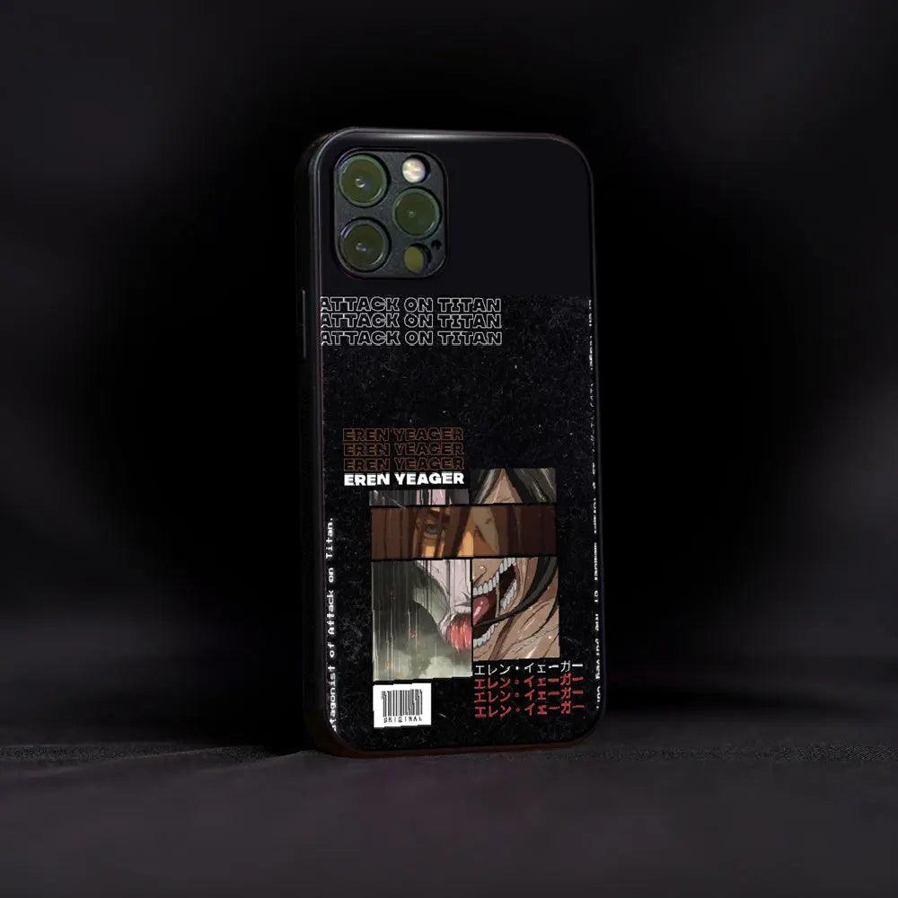 Fallen Angel Eren Yeager Glass Case - Luckanime