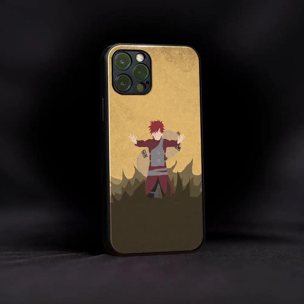 Gaara Art Naruto Anime Glass Case - Luckanime