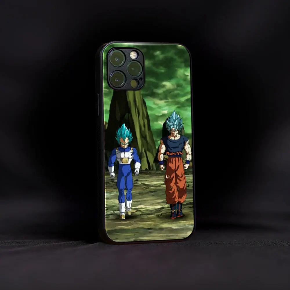 Goku Blue and Vegeta Ultra Glass Case - Luckanime