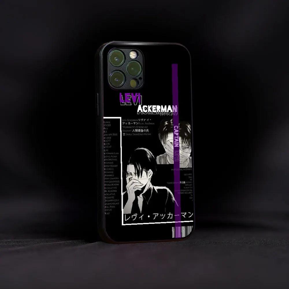 Levi Attack On Titans Anime Glass Case - Luckanime