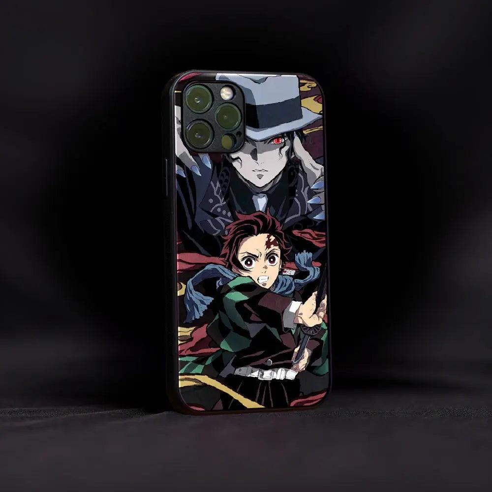 Muzan and Tanjiro Glass Case - Luckanime