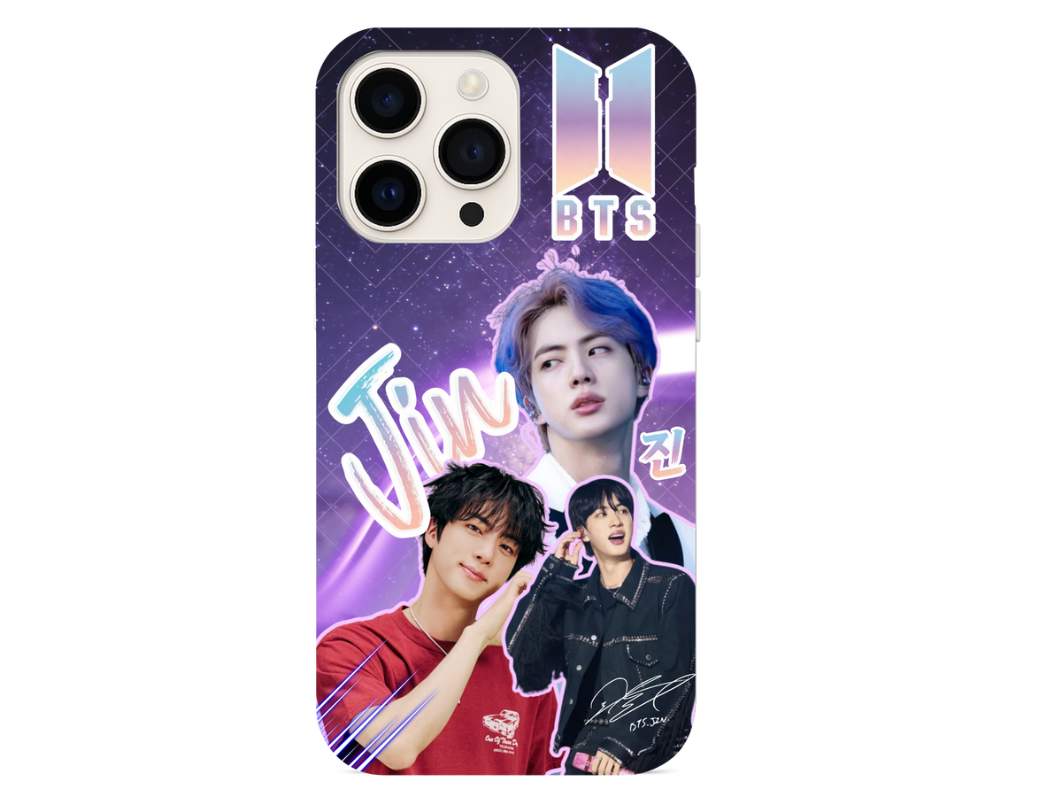 BTS Jin iPhone Case – Purple Galaxy K‑Pop Phone Cover for ARMY