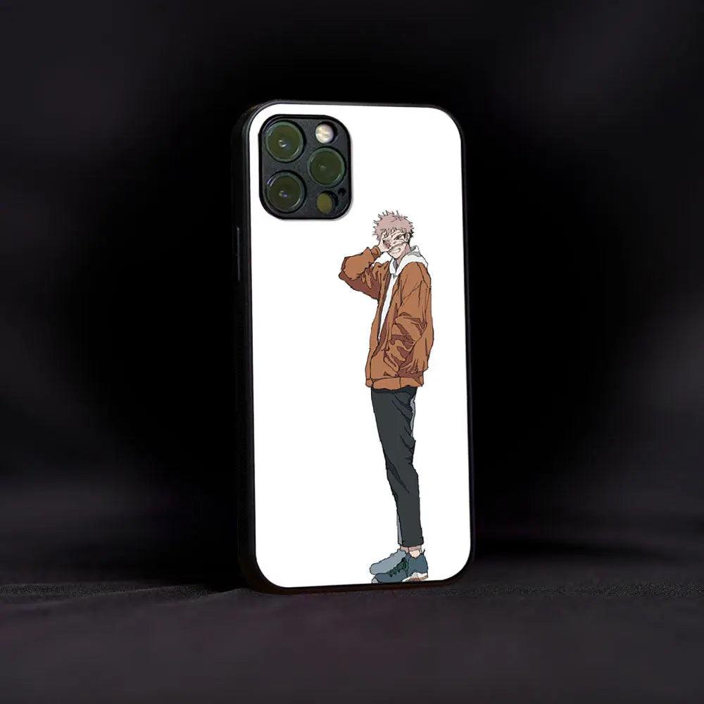 Yuji Cool Brown Jacket Glass Case - Luckanime