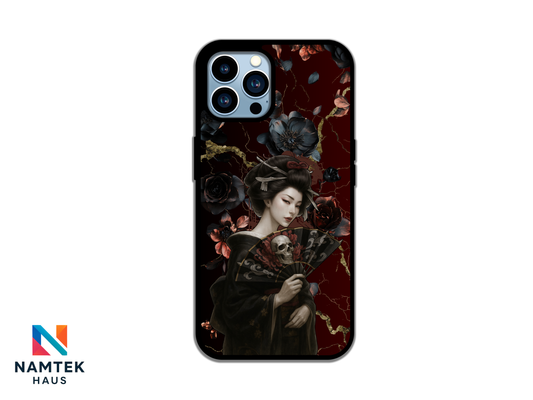 Geisha Veil of Roses & Shadows Phone Case