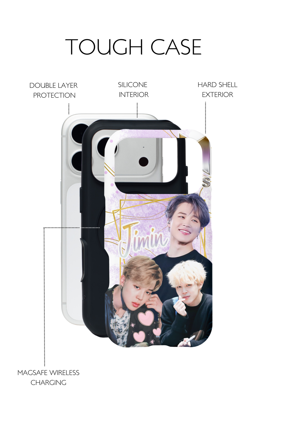 BTS Jimin iPhone Case – Purple Galaxy K‑Pop Phone Cover for ARMY