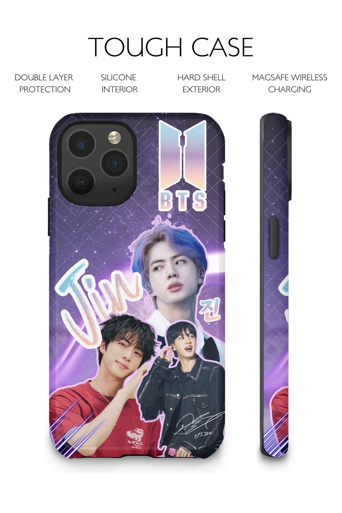 BTS Jin iPhone Case – Purple Galaxy K‑Pop Phone Cover for ARMY