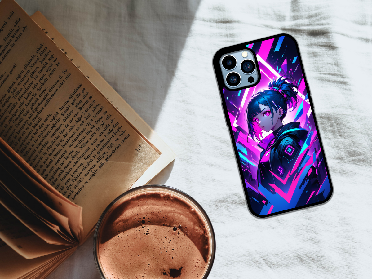 Neon Rebel - Cyberpunk Anime Vibes Phone Case