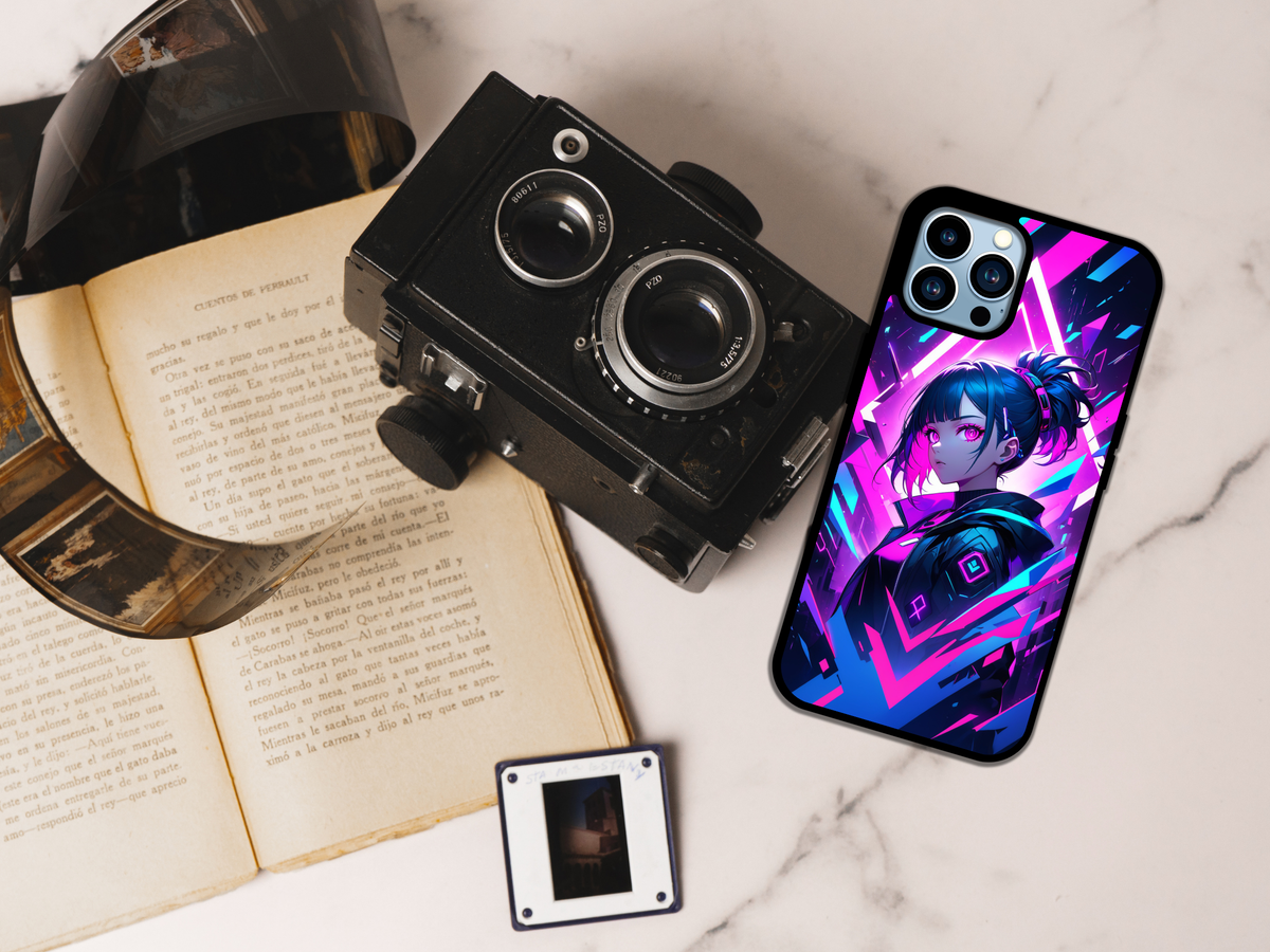 Neon Rebel - Cyberpunk Anime Vibes Phone Case