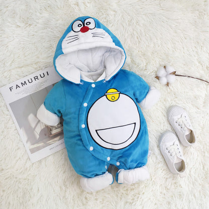 Newborn baby cartoon thick winter clothes