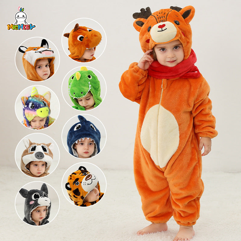 Manica lunga 0-18 mesi Neonato Cartone animato Cosplay Vestiti per bambini