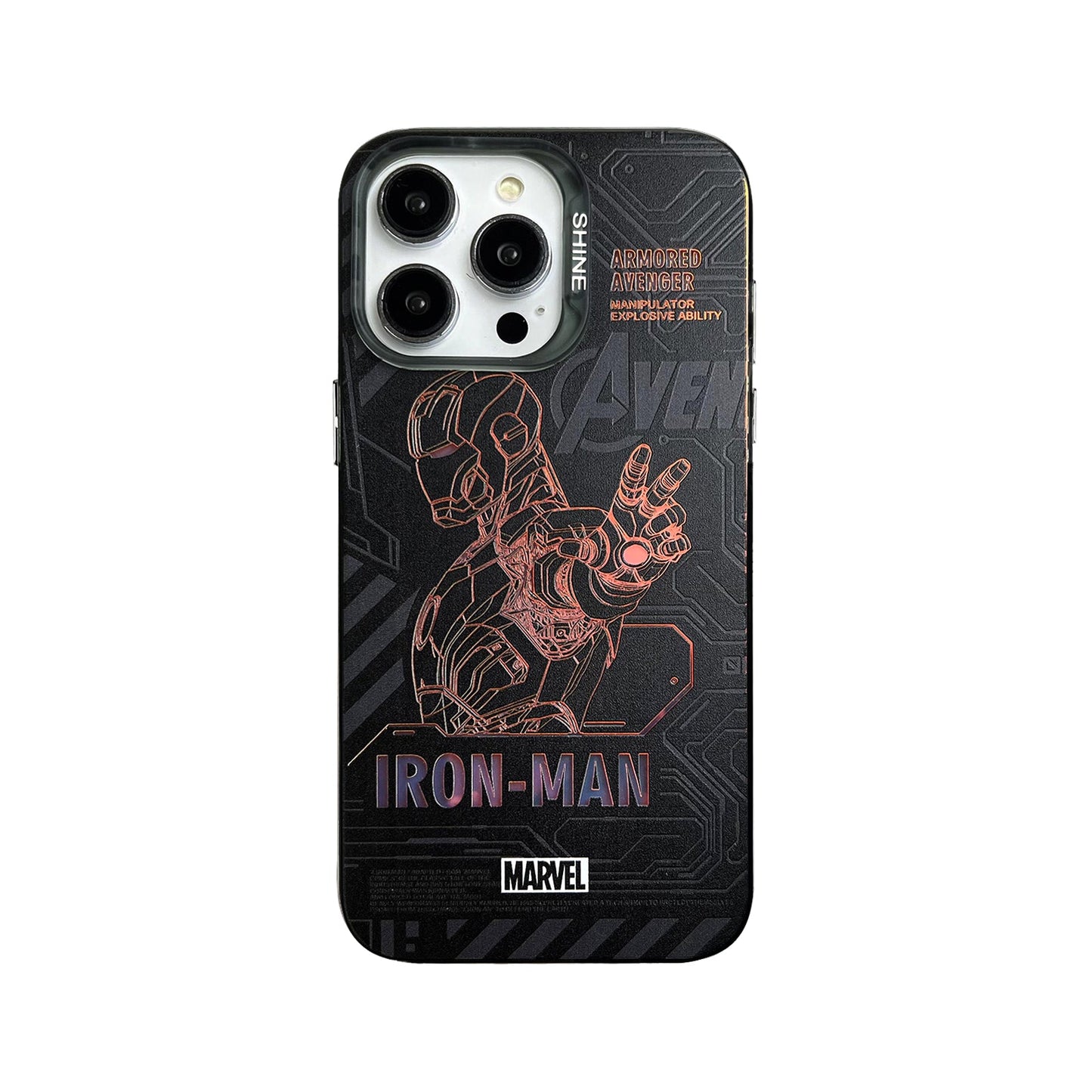 Bronzierender Marvel Spider-Man Iron Man Handyhülle