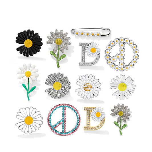 G-Dragon's same style diamond-encrusted daisy brooch