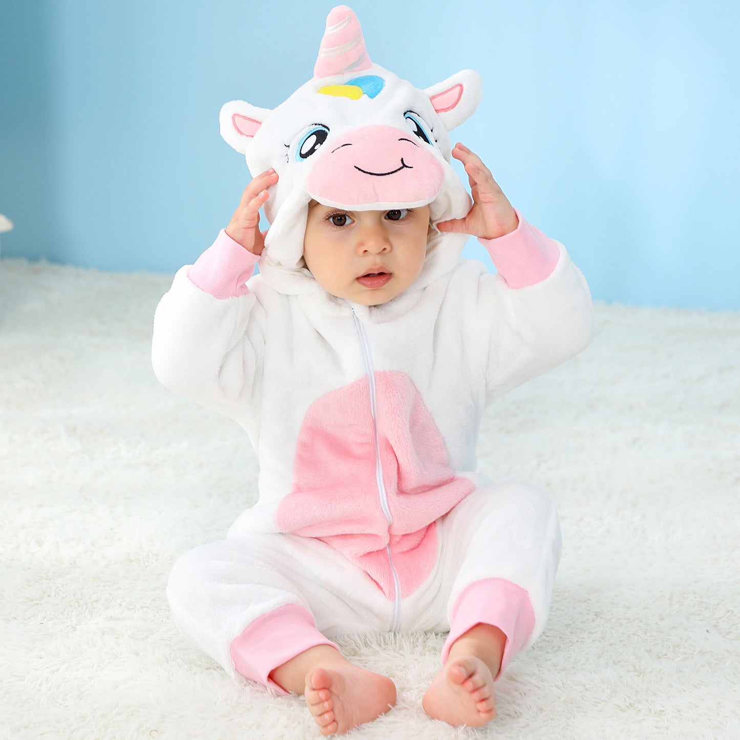 Flannel Animal Shaped Baby One-Piece Suit