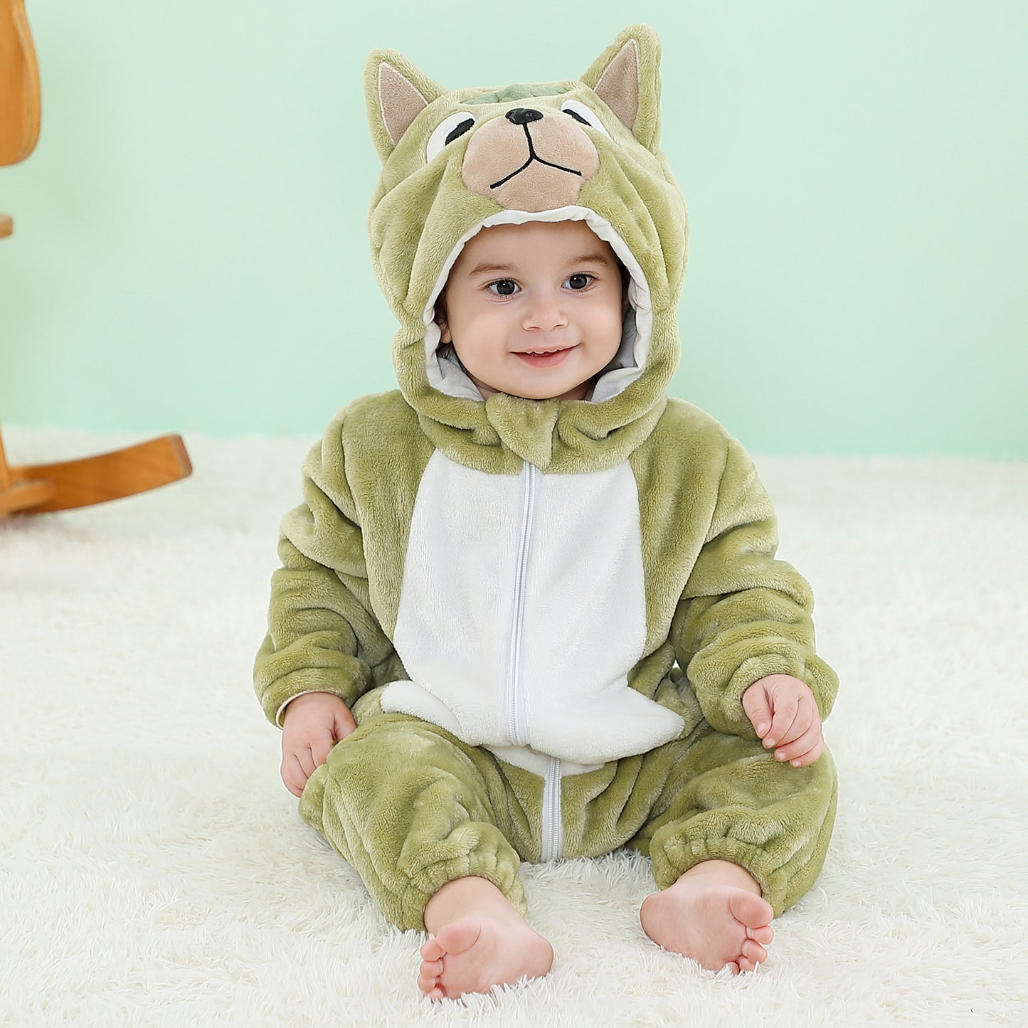 Flannel Animal Shaped Baby One-Piece Suit