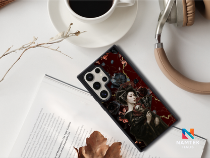Geisha Veil of Roses & Shadows Phone Case