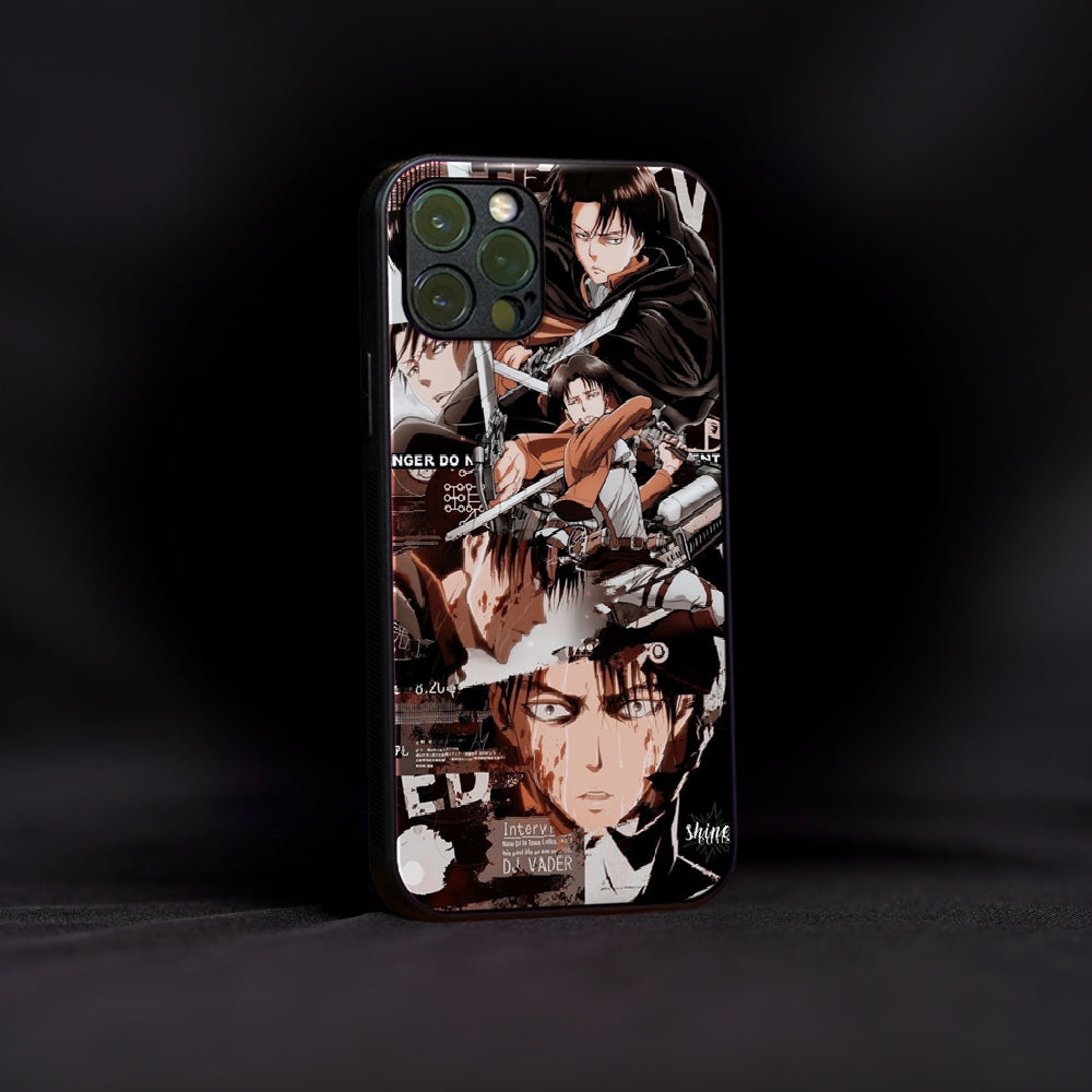 Levi Ackerman Anime Poster Glass Case