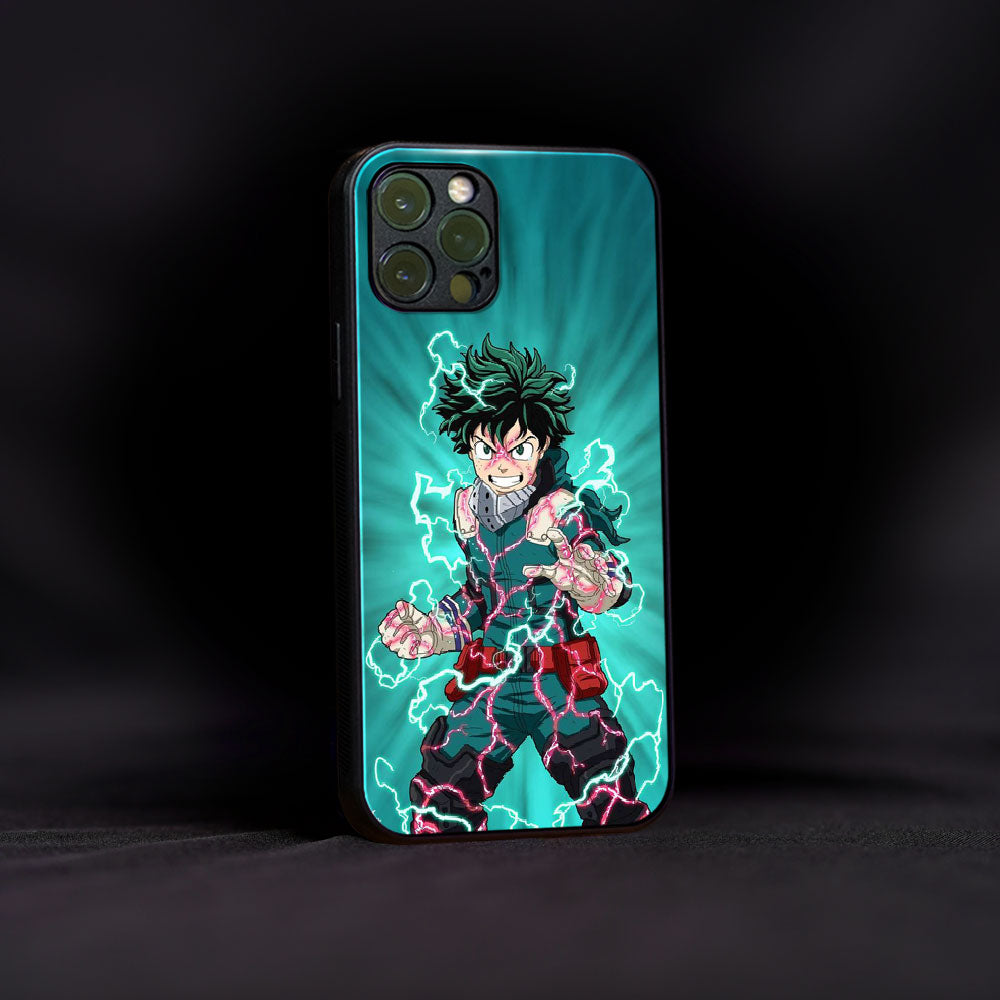 Deku MHA Vibrant Glass Case