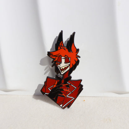 Hazbin Hotel Alastor Metal Pin