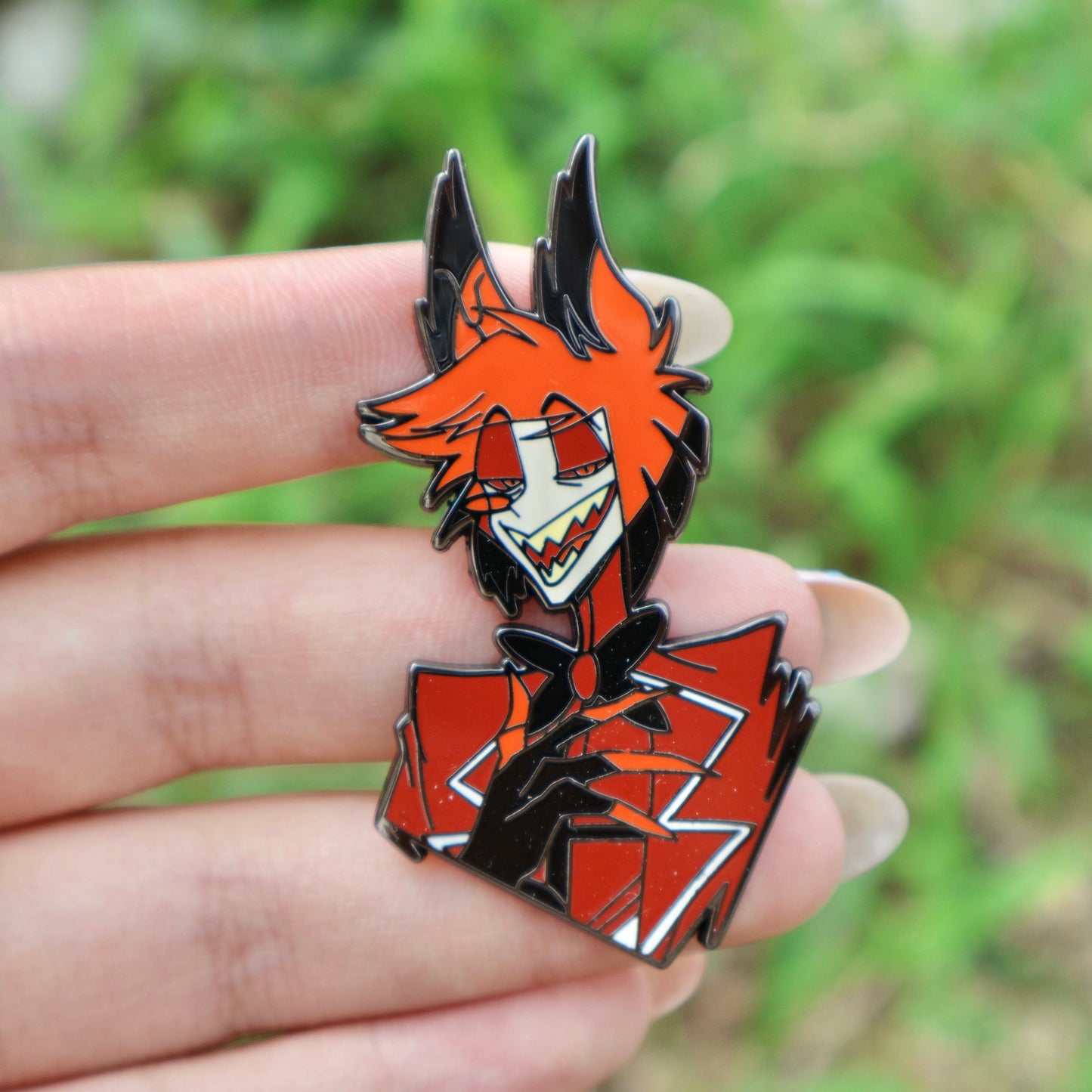 Hazbin Hotel Alastor Metal Pin
