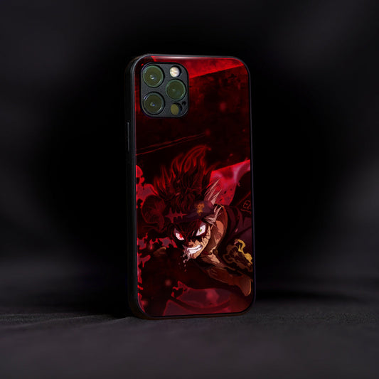 Rage of Asta Black Clover (Red) Glass Case