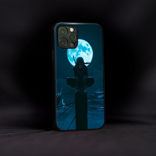 Itachi Uchiha Blue Moon Glass Case