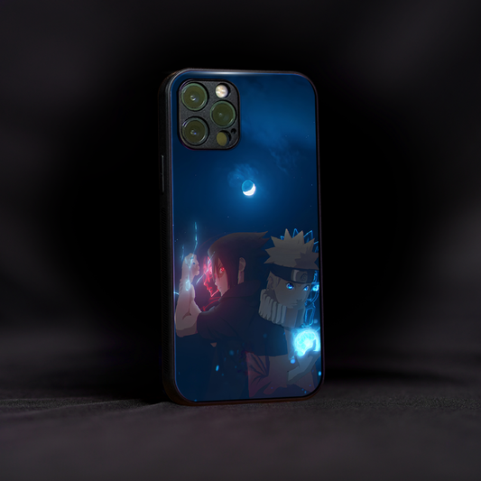 Naruto And Sasuke Glass Case