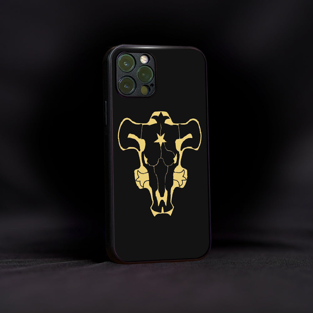 Black Bulls Logo Glass Case