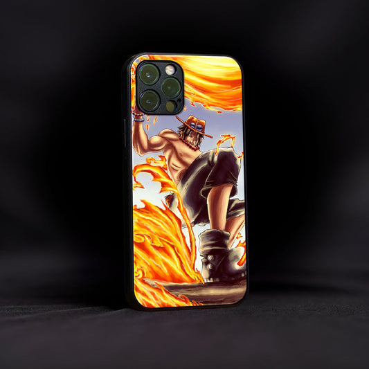 One Piece Ace Print Glass Case