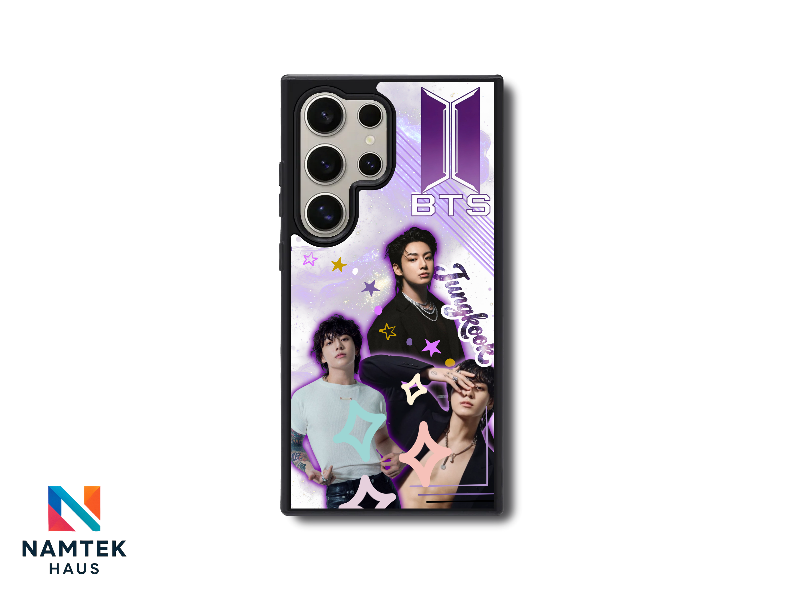 BTS Jungkook iPhone Case – Purple Galaxy K‑Pop Phone Cover for ARMY