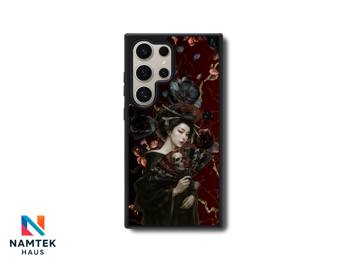 Geisha Veil of Roses & Shadows Phone Case