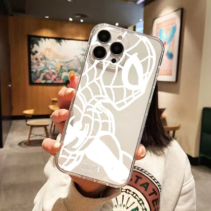 Bronzing Marvel Spider-Man Iron Man Phone Case