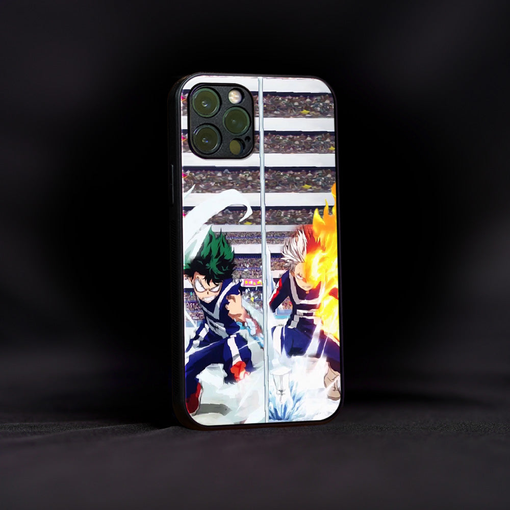 Deku and Shoto Todoroki Glass Case