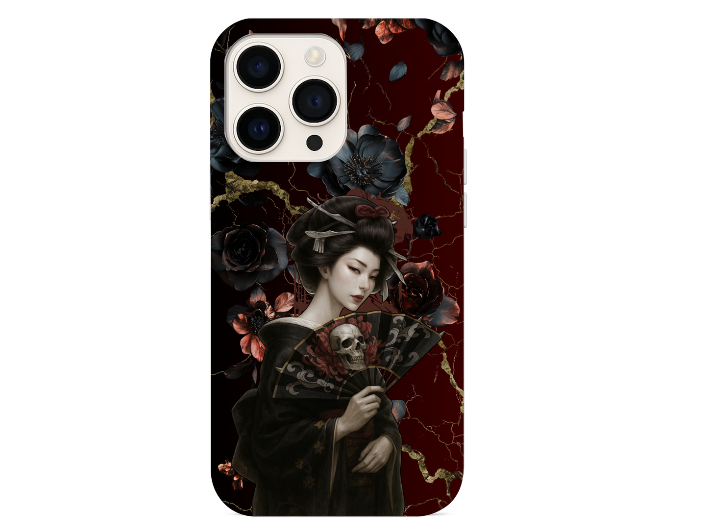 Geisha Veil of Roses & Shadows Phone Case