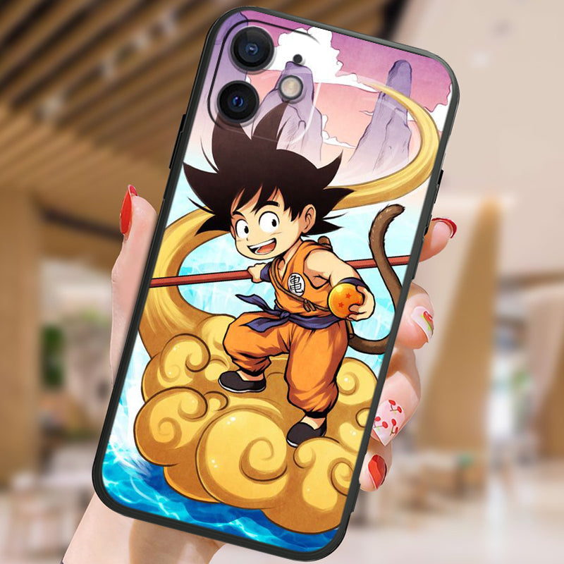 Fashion Anime Dragon Balls Gokus Laser Phone Case