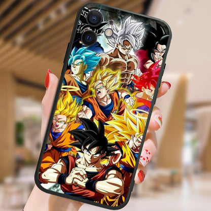 Fashion Anime Dragon Balls Gokus Laser Phone Case