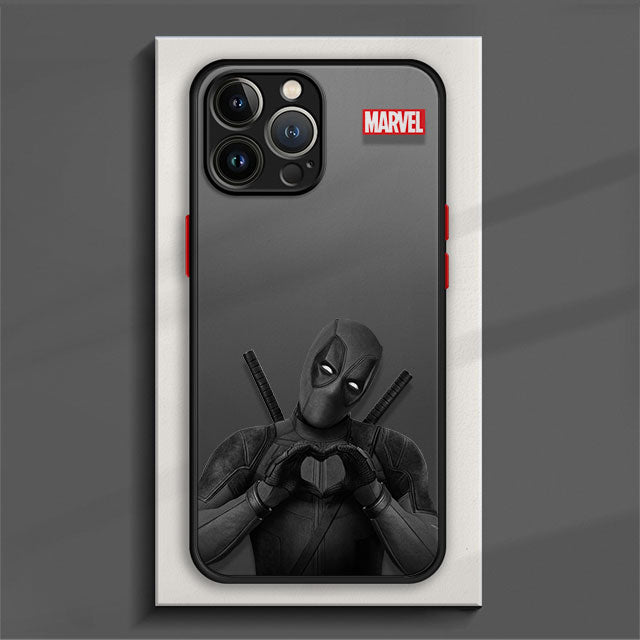 Bronzing Marvel Spider-Man Iron Man Phone Case