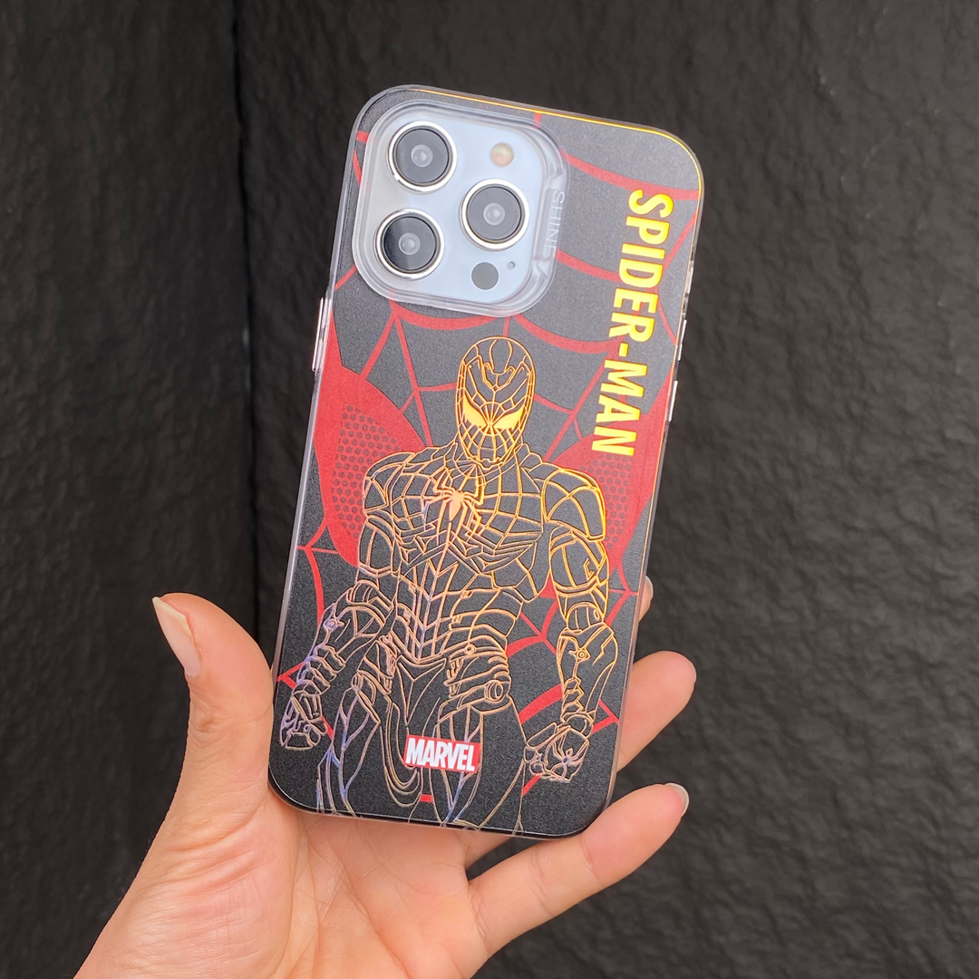 Bronzierender Marvel Spider-Man Iron Man Handyhülle