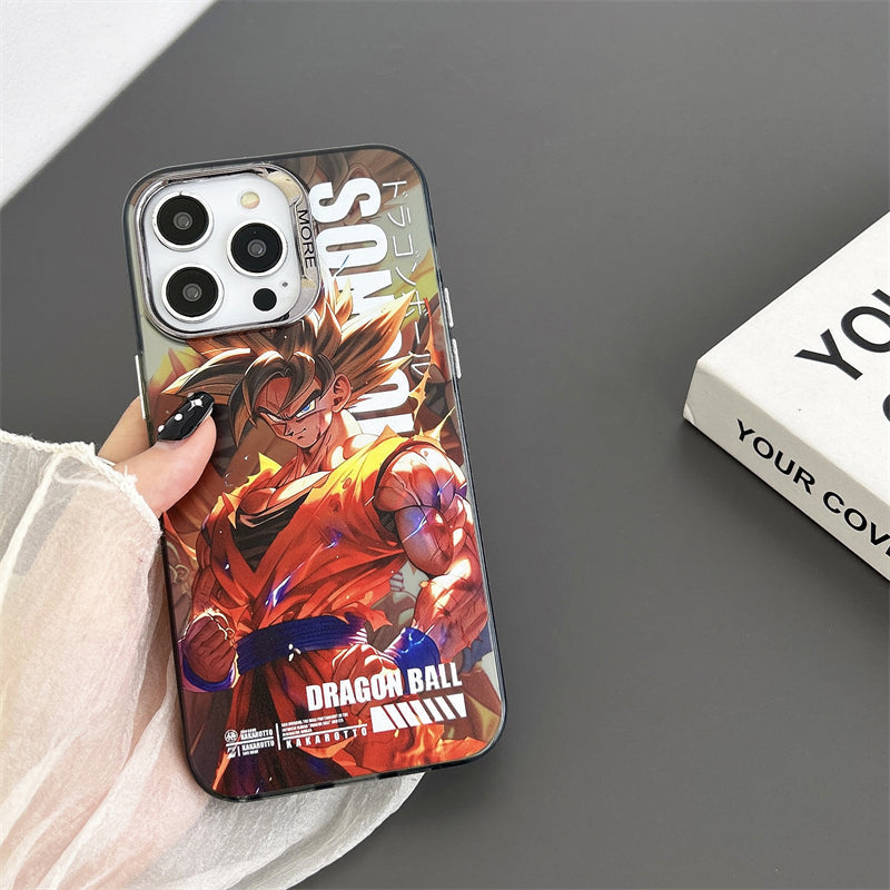 Fashion Anime Dragon Balls Gokus Laser Phone Case