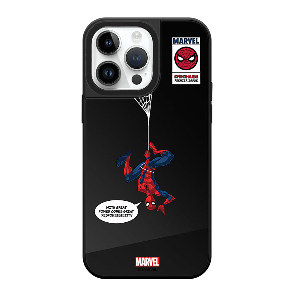 Bronzing Marvel Spider-Man Iron Man Phone Case